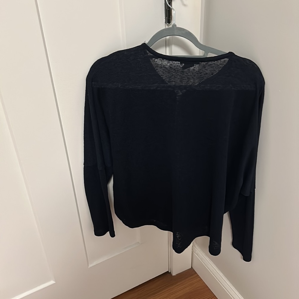Navy blue Chelsea and Theodore shirt with silver zip - Picture 3 of 3